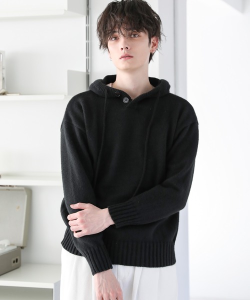 ASTRONOMY(アストロノミー)の「Buyer's Select/ハーフボタンニットパーカー(パーカー・メンズ・グレー/ブラック・M/XL/L)」の15枚目の写真