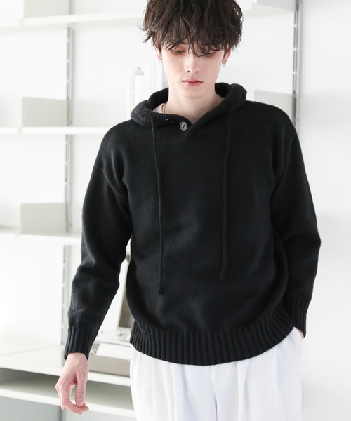 ASTRONOMY(アストロノミー)の「Buyer's Select/ハーフボタンニットパーカー(パーカー・メンズ・グレー/ブラック・M/XL/L)」の17枚目の写真