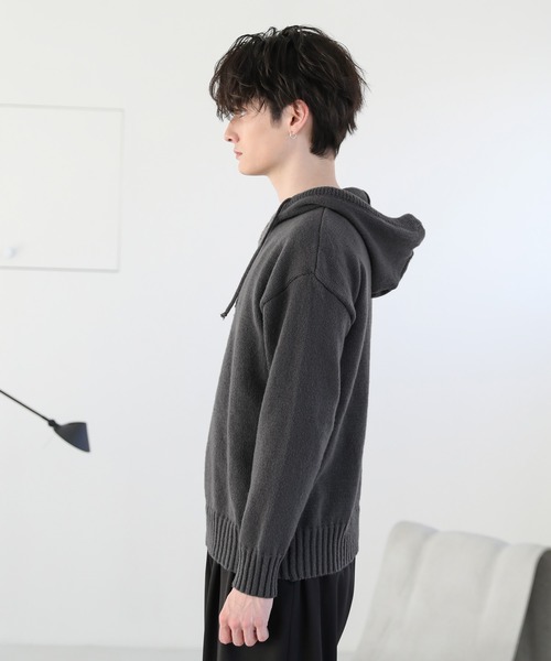 ASTRONOMY(アストロノミー)の「Buyer's Select/ハーフボタンニットパーカー(パーカー・メンズ・グレー/ブラック・M/XL/L)」の9枚目の写真