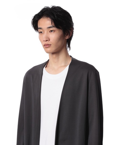 ATTACHMENT（アタッチメント）の「コットンダブルフェイス カラーレス カーディガン / COTTON DOUBLE FACE COLLARLESS CARDIGAN（カーディガン/ボレロ・メンズ・オフホワイト/ライトグレー/ブラック/ダークグレー・2/1/3/4）」の12枚目の写真