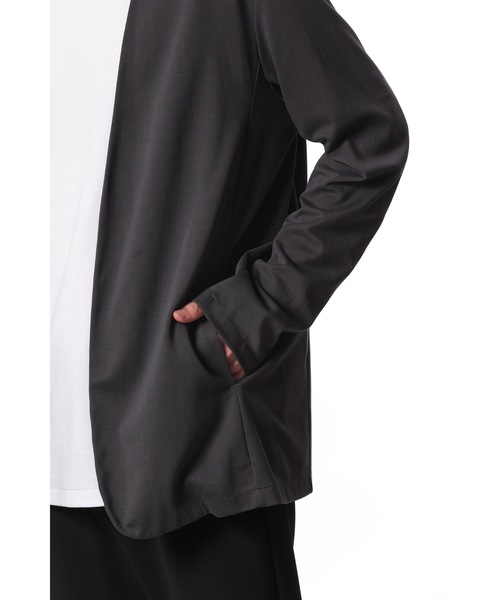 ATTACHMENT（アタッチメント）の「コットンダブルフェイス カラーレス カーディガン / COTTON DOUBLE FACE COLLARLESS CARDIGAN（カーディガン/ボレロ・メンズ・オフホワイト/ライトグレー/ブラック/ダークグレー・2/1/3/4）」の6枚目の写真