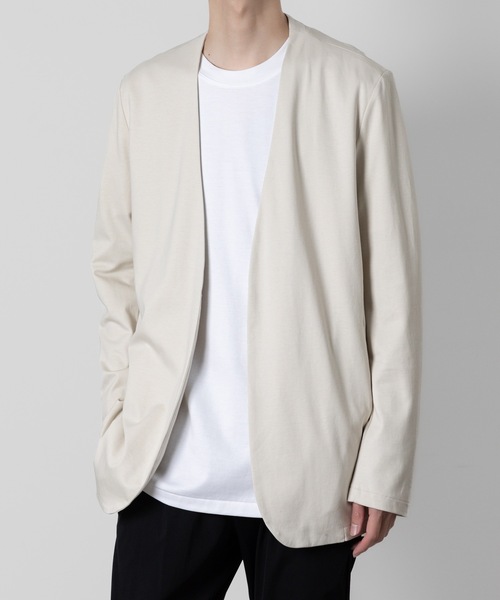 ATTACHMENT（アタッチメント）の「コットンダブルフェイス カラーレス カーディガン / COTTON DOUBLE FACE COLLARLESS CARDIGAN（カーディガン/ボレロ・メンズ・オフホワイト/ライトグレー/ブラック/ダークグレー・2/1/3/4）」の15枚目の写真