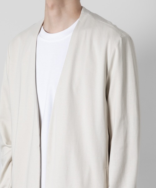 ATTACHMENT（アタッチメント）の「コットンダブルフェイス カラーレス カーディガン / COTTON DOUBLE FACE COLLARLESS CARDIGAN（カーディガン/ボレロ・メンズ・オフホワイト/ライトグレー/ブラック/ダークグレー・2/1/3/4）」の18枚目の写真