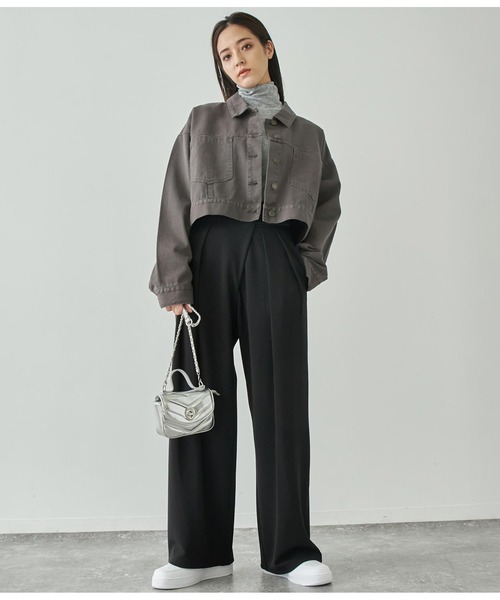 ANAP（アナップ）の「ダメージクロップドジャケット【セットアップ対応】（デニムジャケット・レディース・ブルー/ブラウン/スミクロ・FREE）」の9枚目の写真