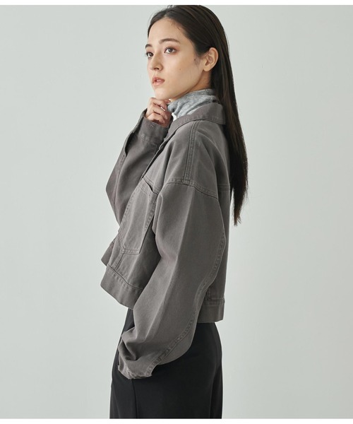 ANAP（アナップ）の「ダメージクロップドジャケット【セットアップ対応】（デニムジャケット・レディース・ブルー/ブラウン/スミクロ・FREE）」の6枚目の写真