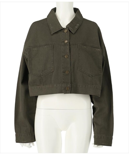 ANAP（アナップ）の「ダメージクロップドジャケット【セットアップ対応】（デニムジャケット・レディース・ブルー/ブラウン/スミクロ・FREE）」の22枚目の写真