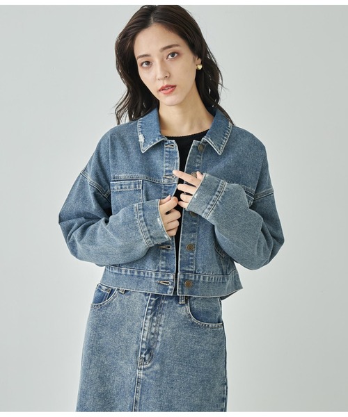 ANAP（アナップ）の「ダメージクロップドジャケット【セットアップ対応