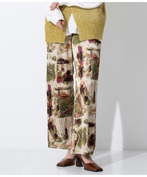 Settimissimo | ヴィンテージサテンアートプリントパンツ(その他パンツ)