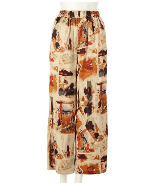 Settimissimo（セッティミッシモ）の「ヴィンテージサテンアートプリントパンツ（その他パンツ・レディース・ベージュ/オリーブ・FREE）」の14枚目の写真