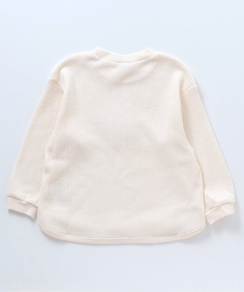 apres les cours（アプレレクール）の「ゆったりワッフルTシャツ（Tシャツ/カットソー・キッズ・アイボリー/その他2/チャコール/ピンク/レインボー・80/90/100/110/120/130/140）」の22枚目の写真