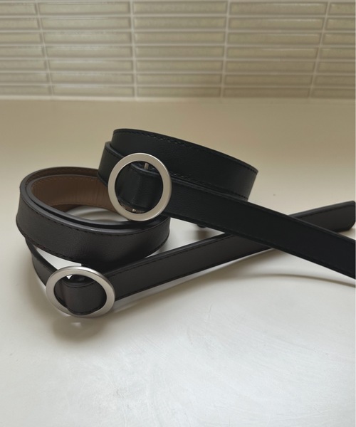 ULEULA(ウルア)の「リングバックルベルト(ベルト・レディース・ブラウン/ブラック・FREE)」の3枚目の写真