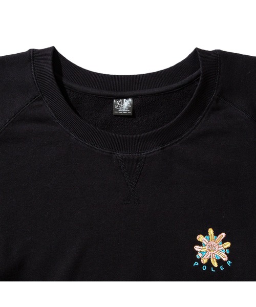 POLeR（ポーラー）の「POLER x Kinetics RAGLAN CREW（ポーラー×キネティクス ラグラン クルー）（スウェット・メンズ・ブラック/ネイビー/グリーン・X-LARGE/MEDIUM/LARGE）」の5枚目の写真