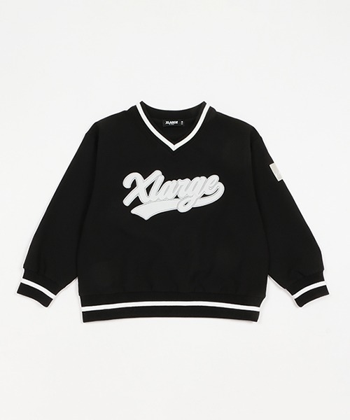 XLARGE KIDS（エクストララージキッズ）の「４ＷＡＹストレッチロゴブルオーバー（スウェット・キッズ・ライトグレー/ブラック・100cm/110cm/120cm/130cm/140cm/90cm）」の14枚目の写真