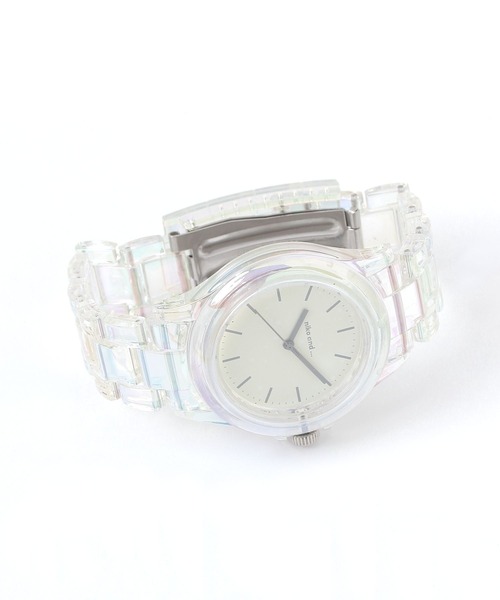 niko and...（ニコアンド）の「マーブルブロックウォッチ（アナログ腕時計・レディース・アイボリー/ブラウン/クリア/グレー/その他2・0）」の5枚目の写真