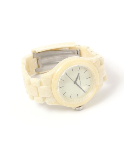 niko and...（ニコアンド）の「マーブルブロックウォッチ（アナログ腕時計・レディース・アイボリー/ブラウン/クリア/グレー/その他2・0）」の4枚目の写真