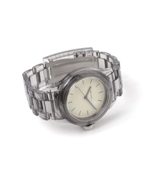 niko and...（ニコアンド）の「マーブルブロックウォッチ（アナログ腕時計・レディース・アイボリー/ブラウン/クリア/グレー/その他2・0）」の2枚目の写真