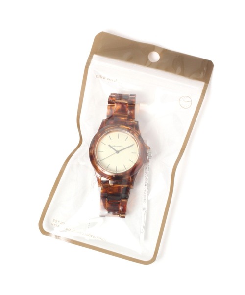 niko and...（ニコアンド）の「マーブルブロックウォッチ（アナログ腕時計・レディース・アイボリー/ブラウン/クリア/グレー/その他2・0）」の15枚目の写真