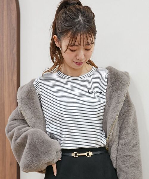 MAJESTIC LEGON(マジェスティックレゴン)の「アソートメッセージTシャツ(Tシャツ/カットソー・レディース・オフホワイト/ブラック系その他/グレー系その他/ホワイト系その他・MEDIUM)」の18枚目の写真