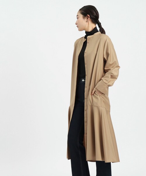 OPAQUE.CLIP（オペークドットクリップ）の「◆裾切り替えフレア　シャツワンピース【洗濯機洗い可／イージーケア】（ワンピース・レディース・ブルー/サンドベージュ/ダークグレー・40/38）」の11枚目の写真