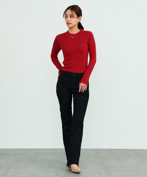 EDWIN（エドウィン）の「【色あせしにくい。ホコリがつきにくい。】ハタラクロ ブーツカットパンツ（その他パンツ・レディース・ブラック・SMALL/X-LARGE/LARGE/MEDIUM/X-SMALL）」の10枚目の写真