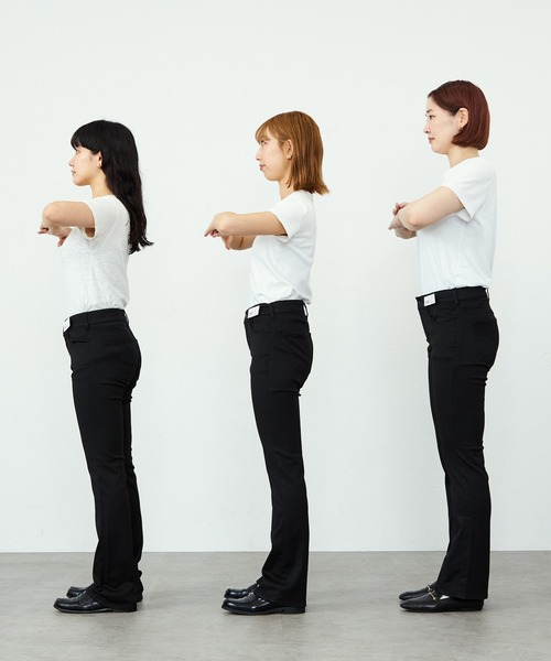 EDWIN（エドウィン）の「【色あせしにくい。ホコリがつきにくい。】ハタラクロ ブーツカットパンツ（その他パンツ・レディース・ブラック・SMALL/X-LARGE/LARGE/MEDIUM/X-SMALL）」の14枚目の写真