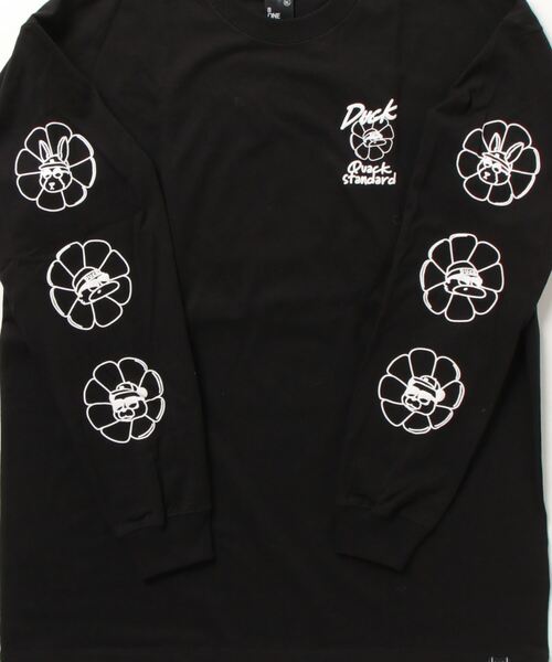 Duck Dude（ダックデュード）の「DUCK DUDE/ダックデュード ビッグシルエット 発泡 バック 袖プリント ロンT レディース メンズ（Tシャツ/カットソー・メンズ・ブルー/ホワイト/グリーン/ブラック・M/L/LL）」の10枚目の写真