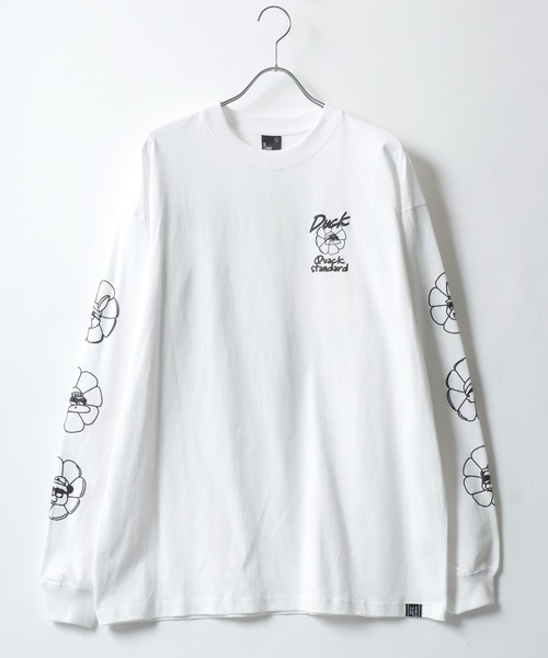 Duck Dude（ダックデュード）の「DUCK DUDE/ダックデュード ビッグシルエット 発泡 バック 袖プリント ロンT レディース メンズ（Tシャツ/カットソー・メンズ・ブルー/ホワイト/グリーン/ブラック・M/L/LL）」の11枚目の写真