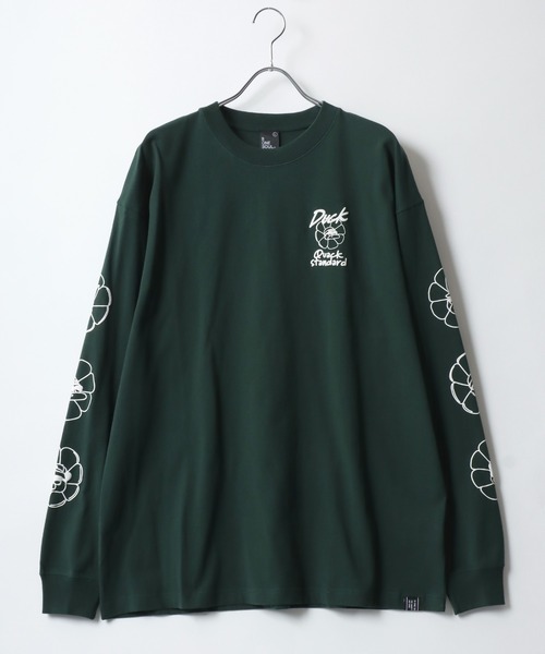 Duck Dude（ダックデュード）の「DUCK DUDE/ダックデュード ビッグシルエット 発泡 バック 袖プリント ロンT レディース メンズ（Tシャツ/カットソー・メンズ・ブルー/ホワイト/グリーン/ブラック・M/L/LL）」の15枚目の写真