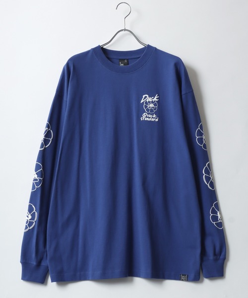 Duck Dude（ダックデュード）の「DUCK DUDE/ダックデュード ビッグシルエット 発泡 バック 袖プリント ロンT レディース メンズ（Tシャツ/カットソー・メンズ・ブルー/ホワイト/グリーン/ブラック・M/L/LL）」の17枚目の写真