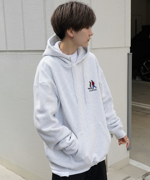 ILL'S(イルズ)の「ワンポイント刺繍ロゴ おじ刺繍 / デイリーウォーキング ビッグシルエット 裏起毛プルオーバーパーカー フーディー カットソー ユニセックス【ILL'S】(パーカー・メンズ・ブラック系その他2/杢グレー/グレー系その他2/グレー系その他3/グリーン/ブラック/グレー系3/グレー系/ベージュ系その他/グレー系その他/ベージュ系その他3/グリーン系その他2・L/M/XL)」の20枚目の写真
