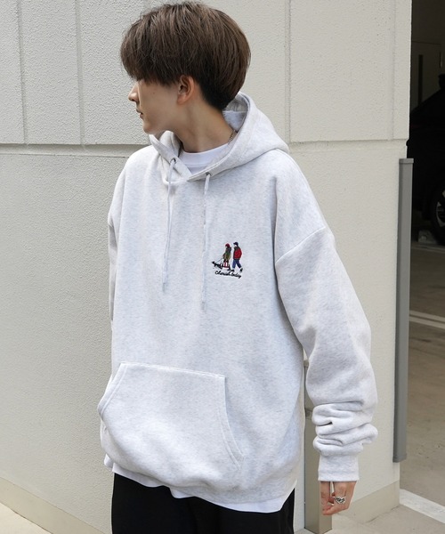 ILL'S(イルズ)の「ワンポイント刺繍ロゴ おじ刺繍 / デイリーウォーキング ビッグシルエット 裏起毛プルオーバーパーカー フーディー カットソー ユニセックス【ILL'S】(パーカー・メンズ・ブラック系その他2/杢グレー/グレー系その他2/グレー系その他3/グリーン/ブラック/グレー系3/グレー系/ベージュ系その他/グレー系その他/ベージュ系その他3/グリーン系その他2・L/M/XL)」の21枚目の写真