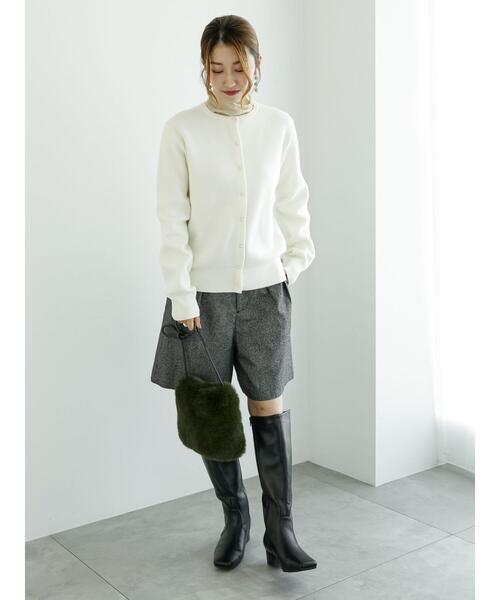 Te chichi（テチチ）の「ネップツイードベルト付ショートパンツ（その他パンツ・レディース・ブラウン/ブラック・F）」の4枚目の写真