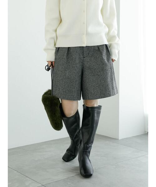 Te chichi（テチチ）の「ネップツイードベルト付ショートパンツ（その他パンツ・レディース・ブラウン/ブラック・F）」の6枚目の写真