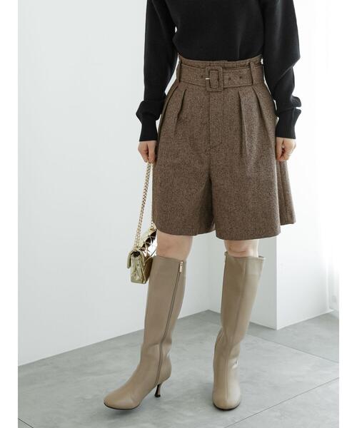 Te chichi（テチチ）の「ネップツイードベルト付ショートパンツ（その他パンツ・レディース・ブラウン/ブラック・F）」の12枚目の写真