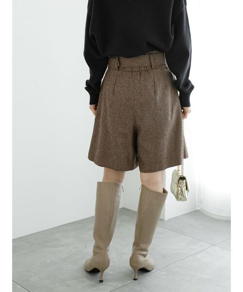Te chichi（テチチ）の「ネップツイードベルト付ショートパンツ（その他パンツ・レディース・ブラウン/ブラック・F）」の14枚目の写真