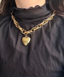 cuorequal | ビッグチェーンハートネックレス(ネックレス)