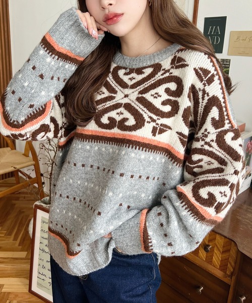 ニット/セーター MIRROR9 Jacquard Knit MIRROR9(ミラーナイン)