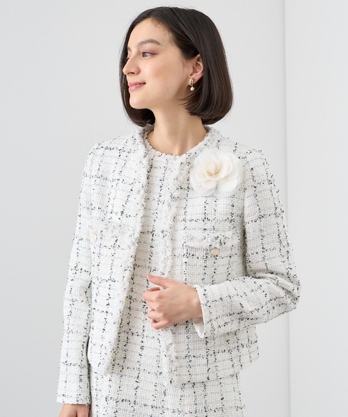 ANAYI（アナイ）の「シアーフラワーコサージュ（ブローチ/コサージュ・レディース・オフホワイト/ネイビー・FREE）」の17枚目の写真