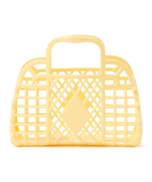 こども ビームス（コドモビームス）の「Sun Jellies / レトロ バスケット ミニ（かごバッグ・キッズ・レッド系その他2/イエロー/サックスブルー・ONE SIZE）」の2枚目の写真