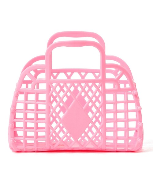 こども ビームス（コドモビームス）の「Sun Jellies / レトロ バスケット ミニ（かごバッグ・キッズ・レッド系その他2/イエロー/サックスブルー・ONE SIZE）」の3枚目の写真