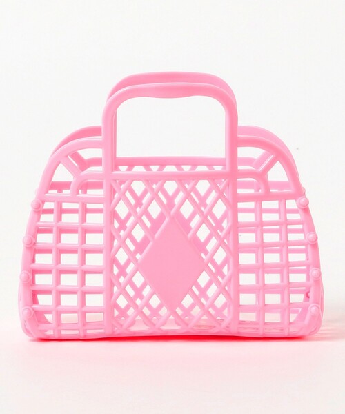 こども ビームス（コドモビームス）の「Sun Jellies / レトロ バスケット ミニ（かごバッグ・キッズ・レッド系その他2/イエロー/サックスブルー・ONE SIZE）」の5枚目の写真