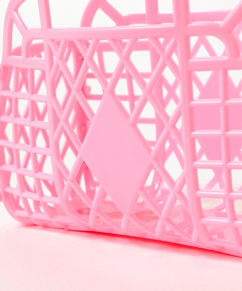 こども ビームス（コドモビームス）の「Sun Jellies / レトロ バスケット ミニ（かごバッグ・キッズ・レッド系その他2/イエロー/サックスブルー・ONE SIZE）」の7枚目の写真