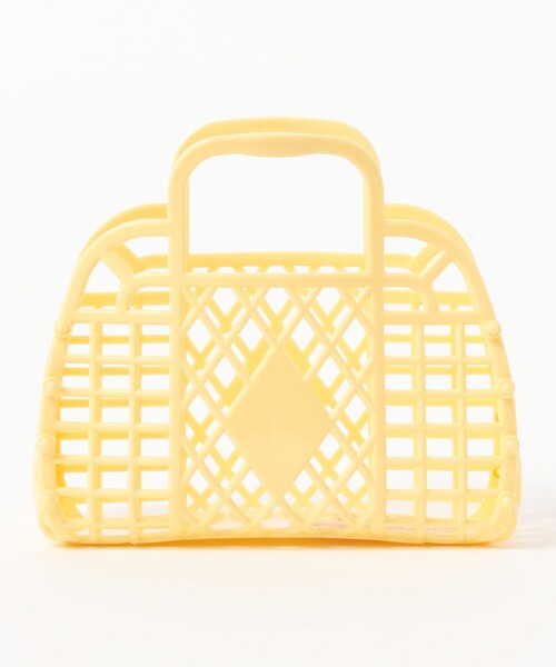 こども ビームス（コドモビームス）の「Sun Jellies / レトロ バスケット ミニ（かごバッグ・キッズ・レッド系その他2/イエロー/サックスブルー・ONE SIZE）」の10枚目の写真