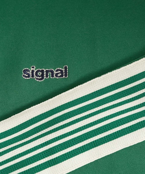SIGNAL SPORTS（シグナルスポーツ）の「【SIGNAL SPORTS】ワンポイント刺繍/ラインルーズトラックジャケット（ブルゾン・メンズ・ホワイト/ライトブルー/ブラック/グリーン・SMALL/MEDIUM/LARGE）」の10枚目の写真