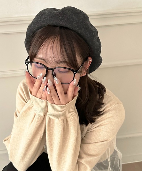apres jour clair(アプレジュールクレア)の「【apres jour clair×ARIAZ】ベーシックベレー帽(ハンチング/ベレー帽・レディース・アイボリー/ブラック/チャコールグレー/グレー・FREE)」の9枚目の写真