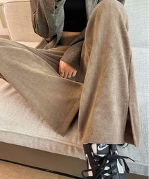 裏起毛 コーデュロイ イージー パンツ