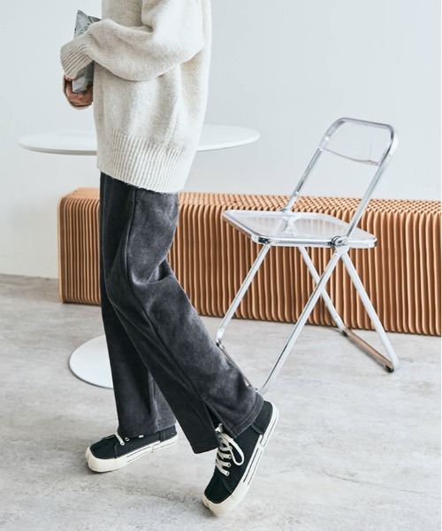 kirakiraShop(キラキラショップ)の「裏起毛 コーデュロイ イージー パンツ(その他パンツ・レディース・ブラック/オフホワイト/チャコール/モカ・M/L)」の8枚目の写真