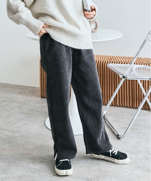 kirakiraShop(キラキラショップ)の「裏起毛 コーデュロイ イージー パンツ(その他パンツ・レディース・ブラック/オフホワイト/チャコール/モカ・M/L)」の10枚目の写真