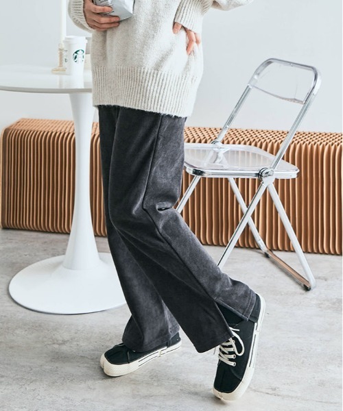 kirakiraShop(キラキラショップ)の「裏起毛 コーデュロイ イージー パンツ(その他パンツ・レディース・ブラック/オフホワイト/チャコール/モカ・M/L)」の13枚目の写真