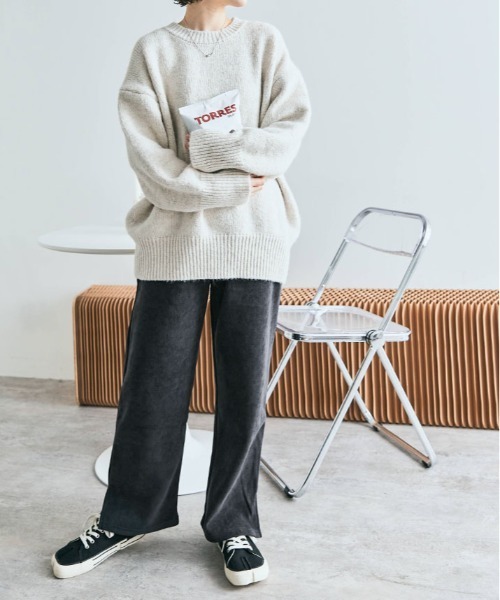 kirakiraShop(キラキラショップ)の「裏起毛 コーデュロイ イージー パンツ(その他パンツ・レディース・ブラック/オフホワイト/チャコール/モカ・M/L)」の18枚目の写真